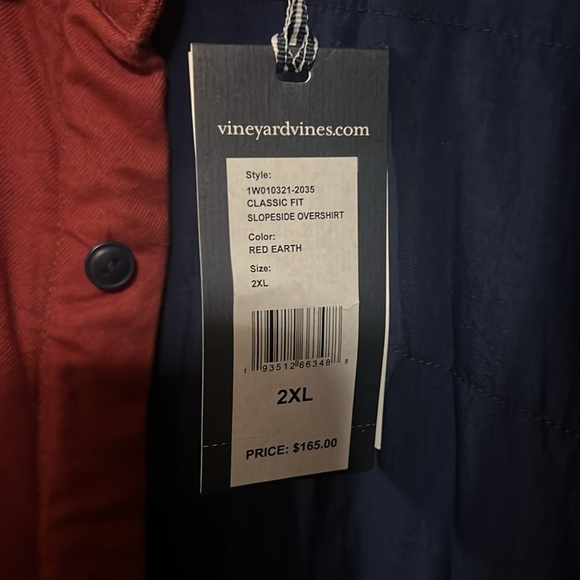 Vineyard Vines Men's Deep Red button up long sleeve jacket - Picture 5 of 5
